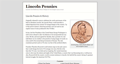 Desktop Screenshot of lincolnpennies.net